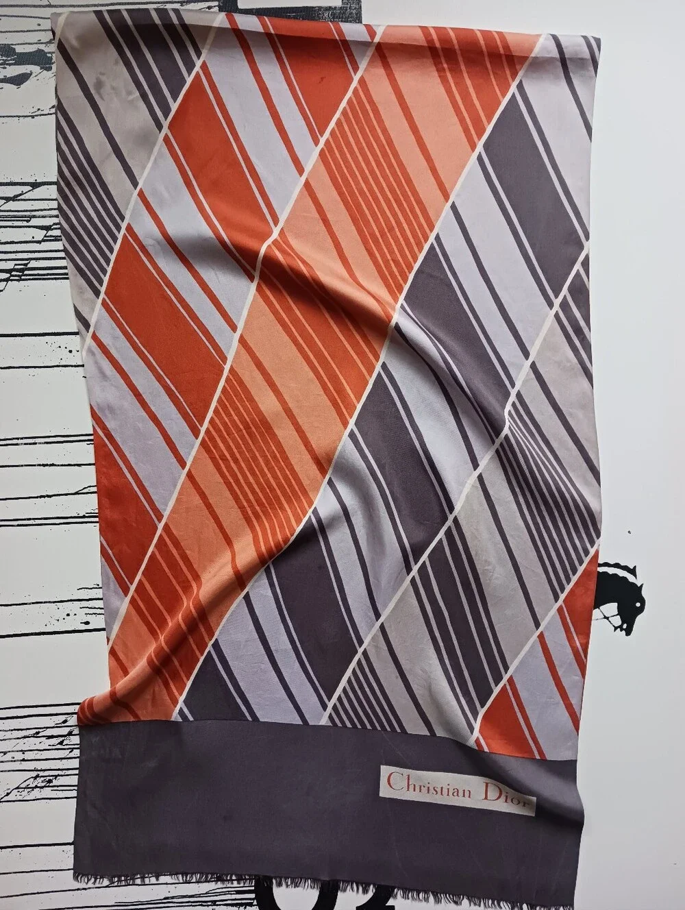 Vintage Christian Dior Silk Scarf 66 